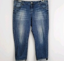 Kut from the Kloth Catherine Slim Boyfriend Jean 14x25 Mid Rise Dark Wash Cuffed