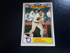 Lance Parrish Detroit Tigers 1986 Topps All-Star Game FADED RED BACK Oddball