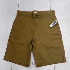 Old Navy Shorts Boys 10 Brown Chino Flat Front Adjustable Waist New Tags