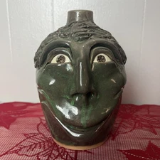 Vintage Face Jug Pottery S2 #104 by Heather Gwinn Folk Art 2004 Signed