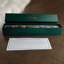 HALL CRYSTAL A Flute Offset:Red Rose with Green Rose/Green  21515 