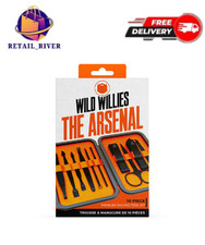 Wild Willies Arsenal Manicure and Pedicure Set, Men's Grooming Kit, 10 Pieces
