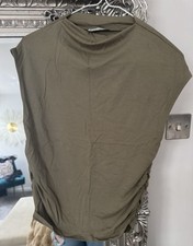 Stradivarius khaki cap sleeve top sz Large BNWOT