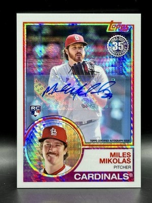 2018 Topps - Silver Pack  83 Chrome Update Refractor Miles Mikolas RC Auto /99
