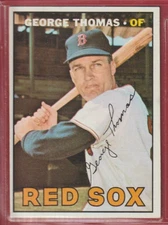 1967 Topps #184 George Thomas - Boston Red Sox - Set Break - 862🔥⚾🔥