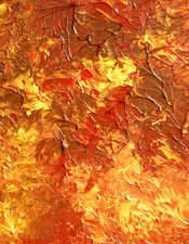 EARTHY FIRE  MARK KAZAV - ORIGINAL OIL PAINTING ABSTRACT MODERN ART  CANVAS art