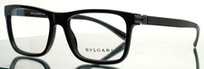 BVLGARI 3029 501 Black Mens Rectangle Full Rim Eyeglasses 55-18-140 B:39