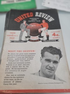 Manchester Utd V Preston N.E 19 9 1953 Programme 1953 54 Season