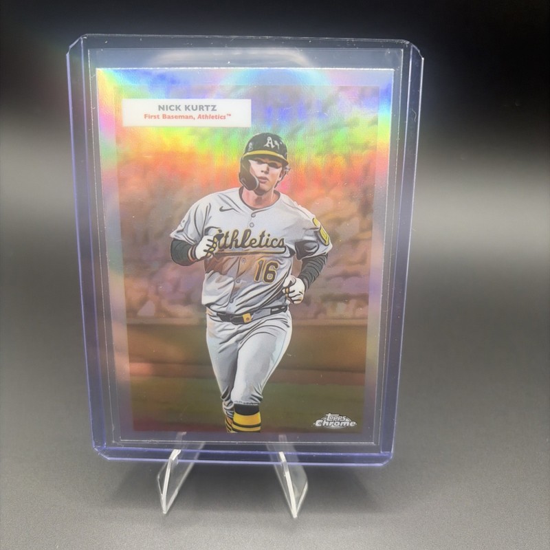 Nick Kurtz 2025 Topps Chrome Platinum Anniversary 1955 Double Header Refractor