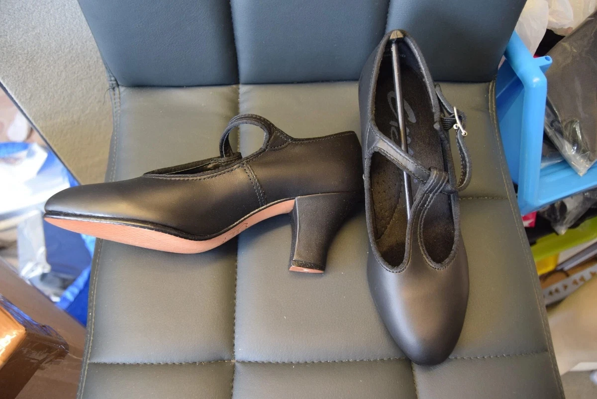 Scarpe Da Ballo Capezio Junior Footlight In Pelle Sintetica, Tacco Comodo, Suola Flessibile, Per Vari Stili Di Danza, Donna