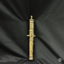 Vintage Ornate Brass Table Cannon, 17" El Tigre Spanish 1797 Replica