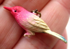 1940's VINTAGE Celluloid SONG BIRD Cracker Jack Toy Prize Charm