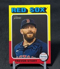 Trevor Story 2024 Topps Heritage High Number Base Set Card #572 Boston Red Sox