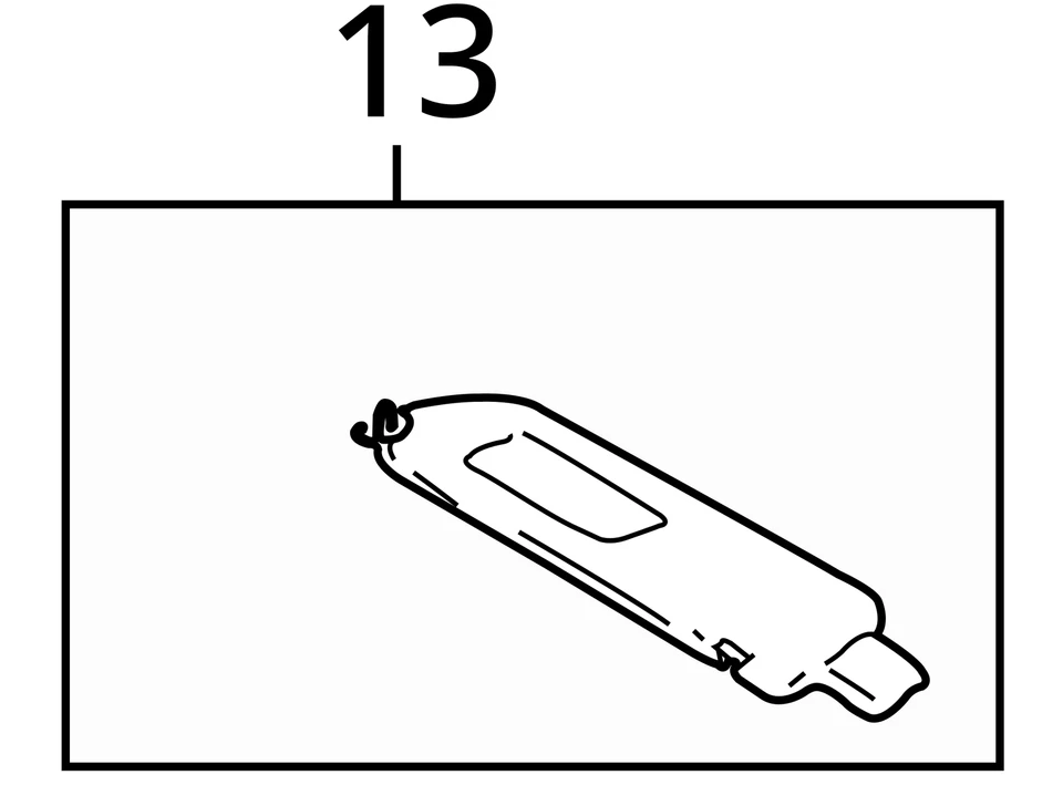 2000-2006 Toyota Tundra Passenger Right Sun Visor - Image 4 of 4