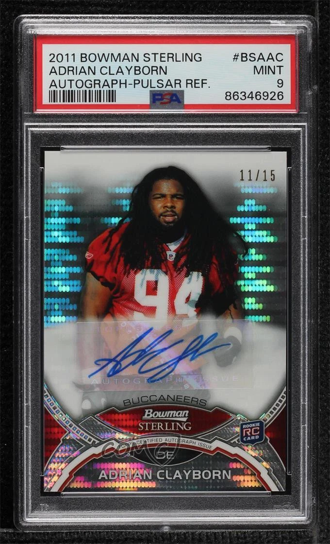 Adrian Clayborn Bowman Sterling Autograph #BSAAC Pulsar Refractor