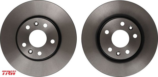 2X Bremsscheibe TRW DF6546 2 Bremsscheiben Vorderachse Vorne FüR Renault-image