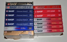 15) vintage BASF CR-E Chrome Extra Maxima II LH-E I Ferro Tape for Cassette deck