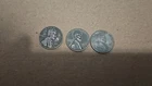 1943 Wheat Steel Penny PDS set lot of 3 WWII US 1 Cent Coin