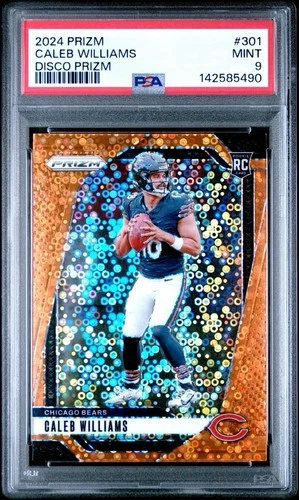 2024 Panini Prizm Caleb Williams #301 Disco Prizm Rookie Chicago Bears PSA 9
