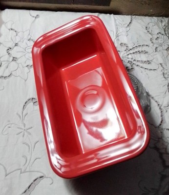 Fiestaware Red Loaf Pan Standard Baking Dish 8.25'' x 4.25'' x 3'' Fiesta HLC USA