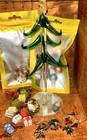 26 Holiday/Christmas Wine Glass Charms And Blown Glass Tree Stand To Hang Charms