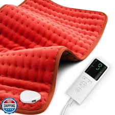 Stofiro Heating Pad for Back Pain Relief 17"x33" Large, Moist Dry Heat Option
