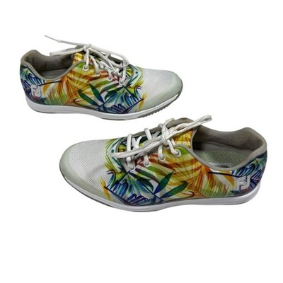 FootJoy Womens Leisure SuperFlex Golf Shoes Sz 8 Tropical Palm Print Superlites