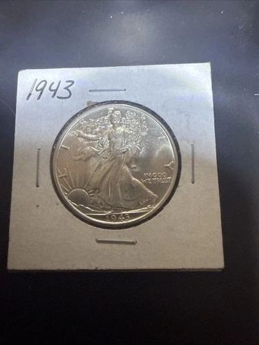 1943 BU UNCIRCULATED WALKING LIBERTY SILVER HALF DOLLAR Picture Of Coin
