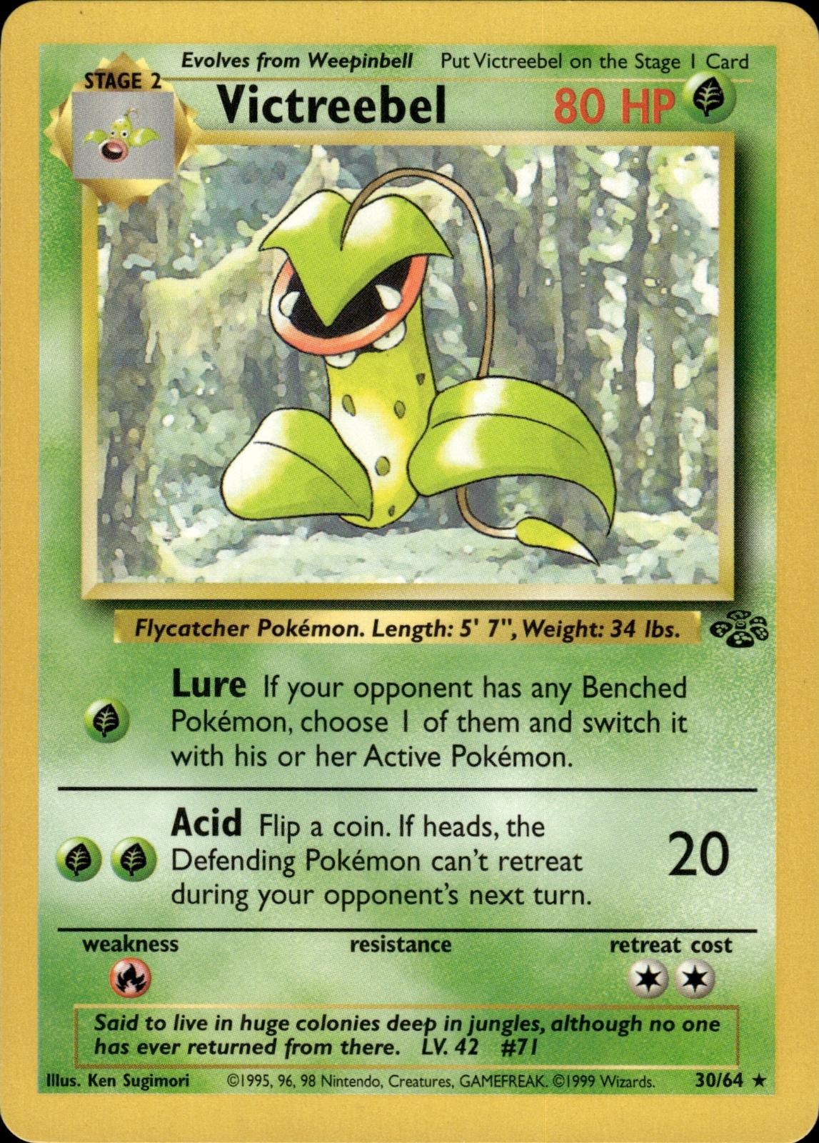 Pokemon Jungle Rare Victreebel 30/64 - Near Mint (NM)
