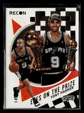 2020-21 Panini Recon Tony Parker #18 Eyes on the Prize Red /199 Spurs TV1413