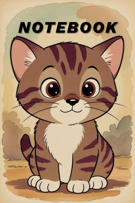 Cute Kitten Notebook Journal Diary Ruled Numbered Pages Paperback