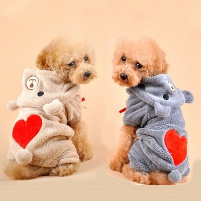 Teddybär-Haustierkleidung für Hundewelpen, Hoodie Sweatshirt warmer Pullover