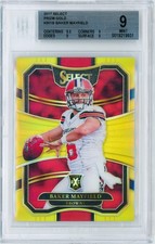 2017 Panini Select 2018 Baker Mayfield XRC #301 Gold Prizm 1/10 BGS 9