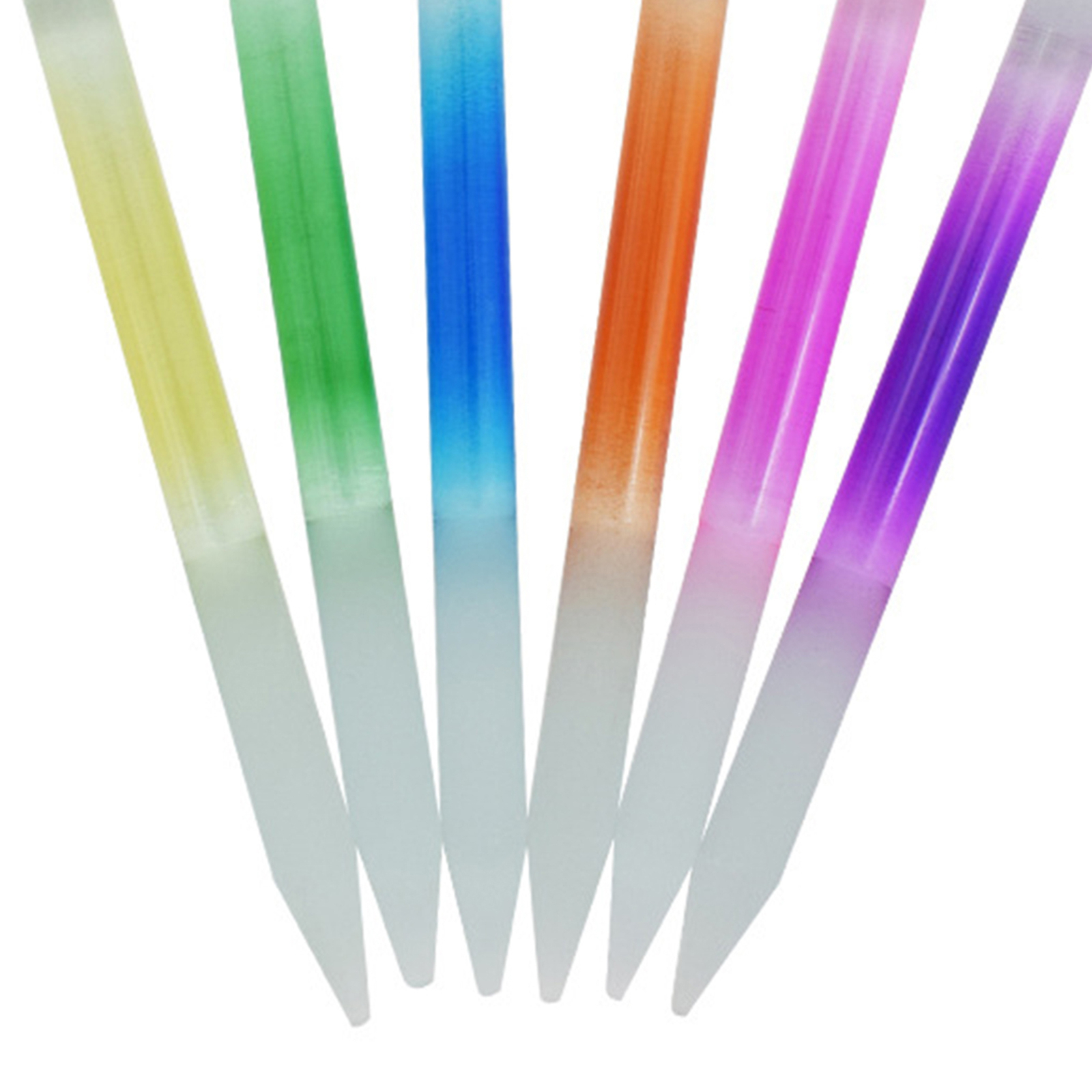 Manicure Polisher Long Lifespan Easy to Clean Cylindrical Etched Glass