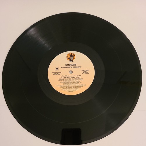 Subway - This Is Not A Goodbye 12" PROMO Vinyl 1995 Biv 10 Records VERY GOOD+ - Picture 5 of 5