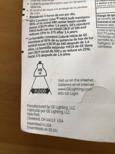 4 New GE 20W 12 V Floodlamp 1 Directional 225 Lumens MR16 40° Beam - Picture 11 of 15