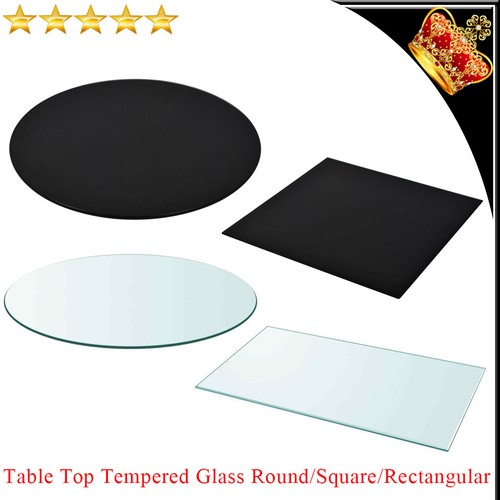 Tempered Glass Dining Coffee Table Top Replacement Protector Black/Transparent - Picture 2 of 32