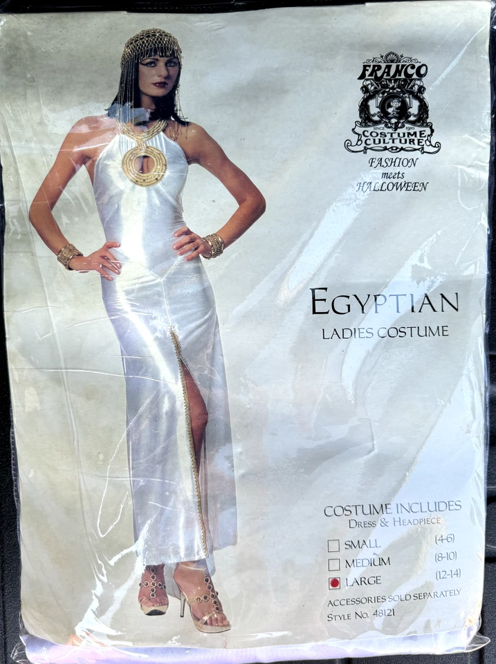 Disfraz Egipcio CON Tocado, Talla L (12-14) TOTALMENTE NUEVO Foto 2 de 4