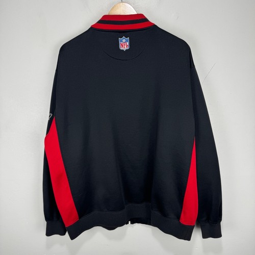 Vintage Atlanta Falcons Track Jacket Men XL Black Red Reebok Team Apparel NFL - Picture 3 of 16