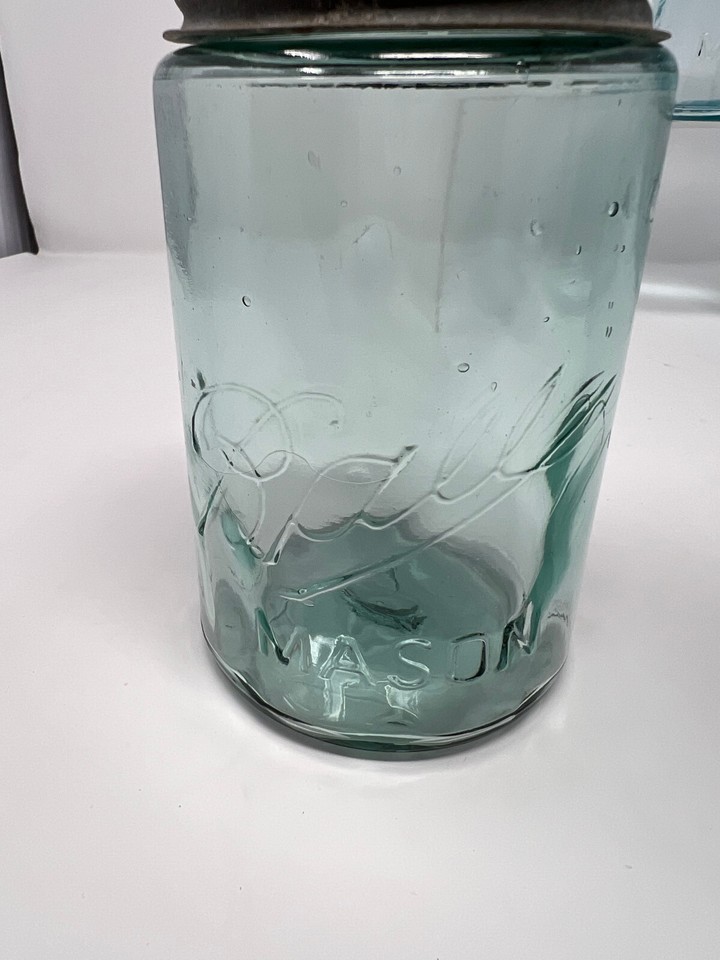 Antique Lot BALL BLUE PERFECT MASON Canning Jars eBay