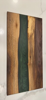 Black Walnut With Green Epoxy Charcuterie Board/ Cutting Board/ Cheese Board 