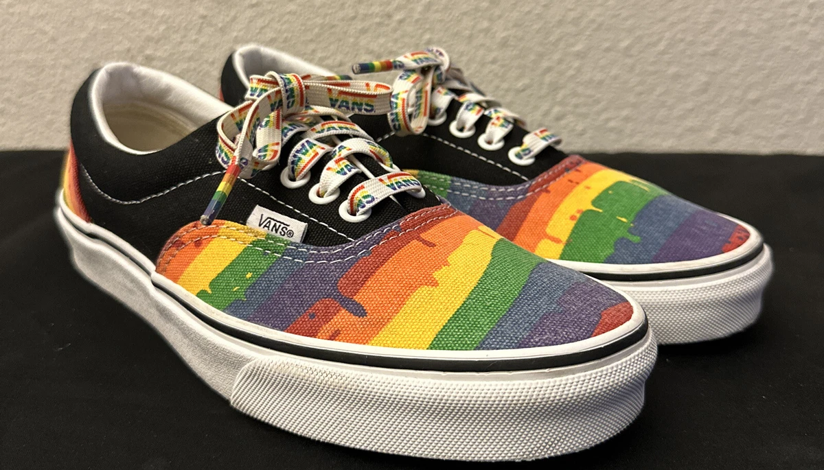 Vans red cheap rainbow