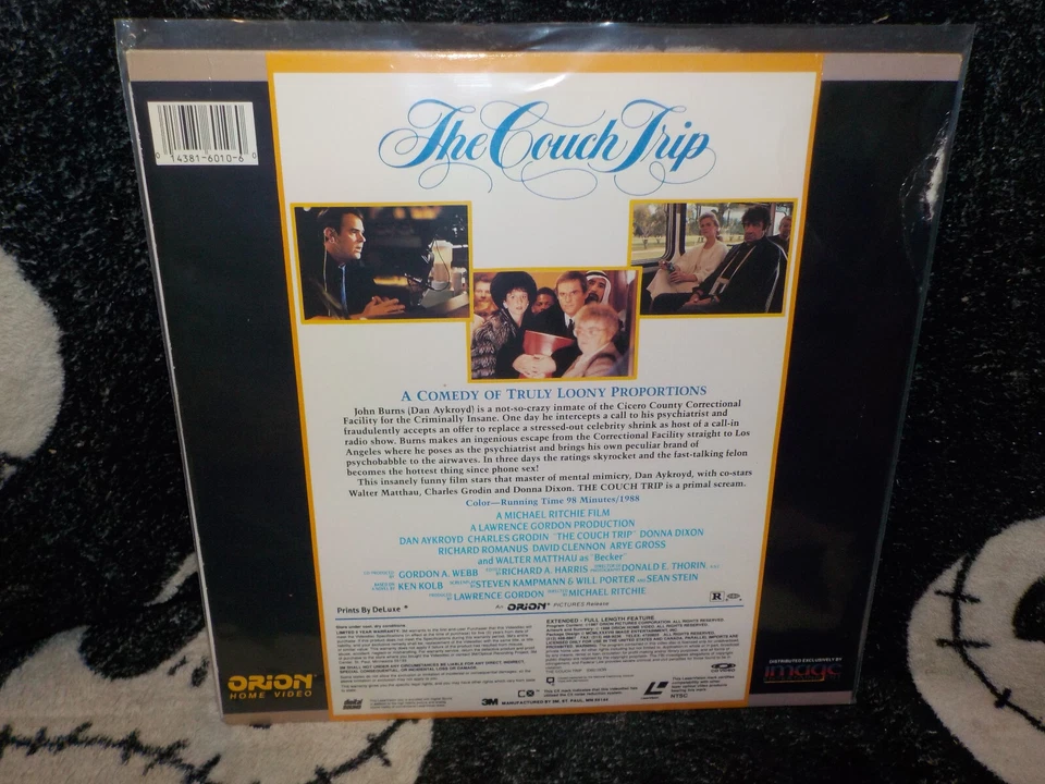 The Couch Trip Laserdisc LD Dan Aykroyd Walter Matthau Free Ship $50 - Imagem 2 de 2