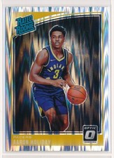 2018-2019 Donruss Rated Rookies Shock Holo Silver Aaron Holiday #176 Rookie RC