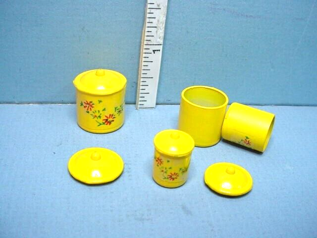 Miniature Cannister Set #IM65331Y Yellow Handley 1/12th Scale | eBay