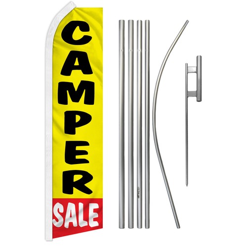 Bandiera Piuma Sventolante Pubblicitaria Per Concessionario Camper E RV – 11,5 Piedi – Colori Multipli - Foto 2