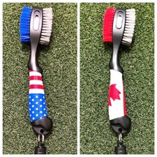 Premium Golf Club Cleaning Brush Magnetic Release/Retractable Spike - USA/Canada