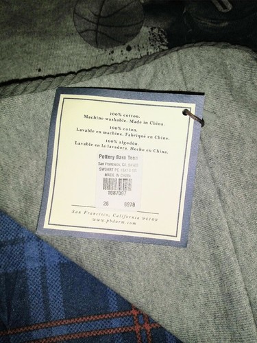 New Pottery Barn Pillow Cover NBA Oklahoma Thunder Westbrook Gray Sweatshirt 18" - Picture 3 of 5