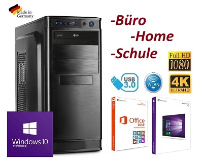 PC Office Büro AMD Six Core 6x 4,00GHz 32GB RAM 500GB SSD 1TB HDD Windows 11 .