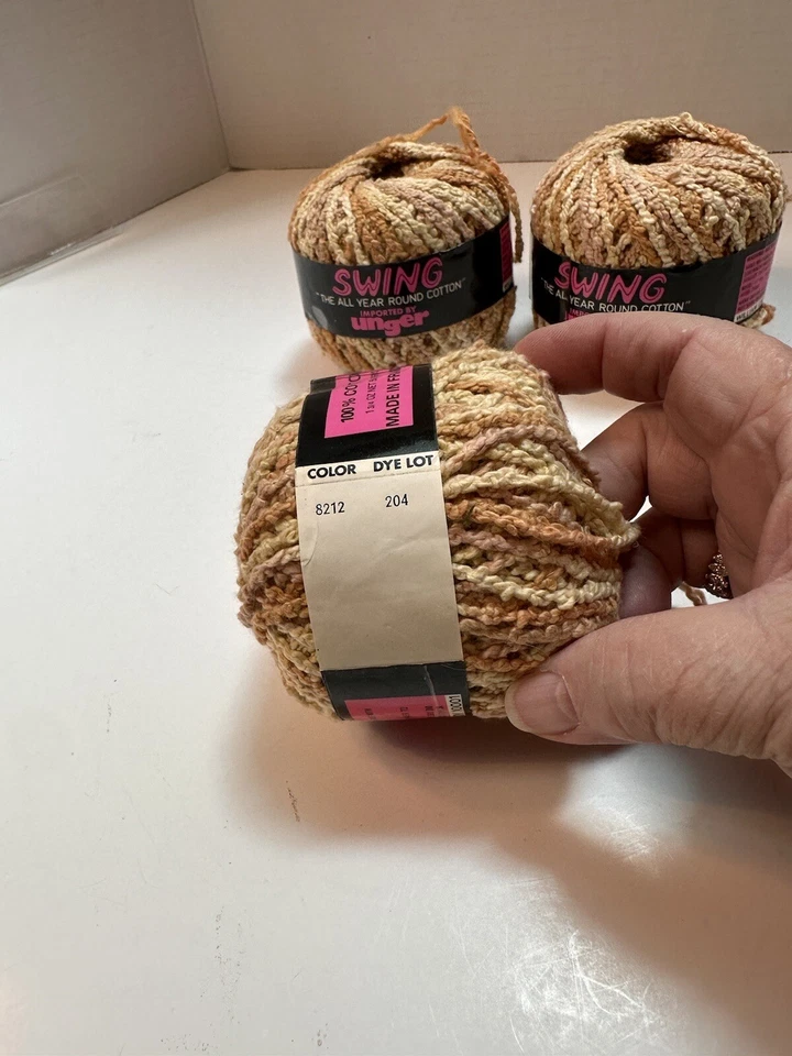 Unger Hilo Columpio 100% Algodón 1.75 OZ Col 8212 Lote 204 Hecho/Francia Lote De 3 Foto 4 de 4